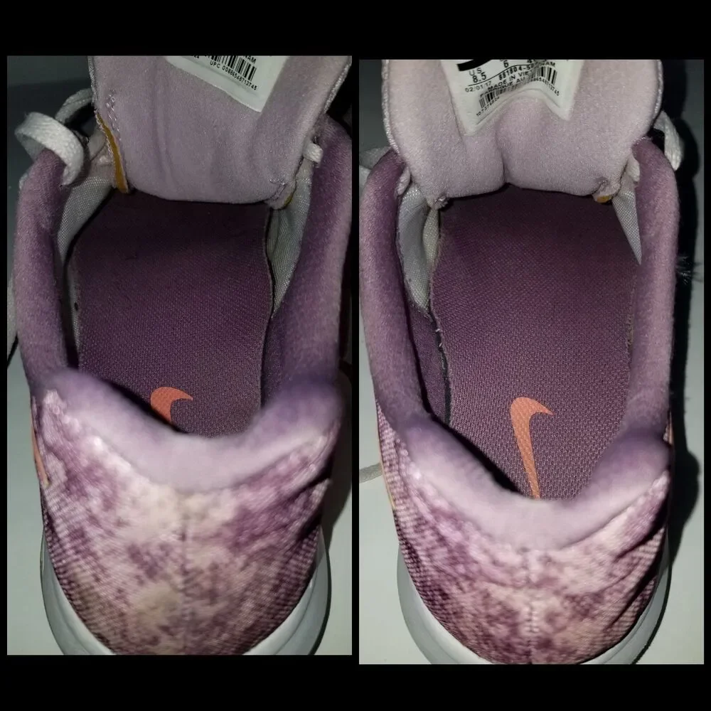 NIKE Flex Experience RN 6 Iced Lilac Bright Mango Running Shoes Sneakers US 8.5